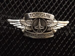 U.S. Naval Aviation Top Gun wings lapel pin