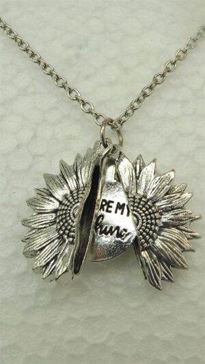Tootie Ott Designs Sunflower You Are My Sunshine Pendant – Handmade Floral Necklace on 18″ Chain