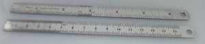6″ Stainless Steel Pocket Ruler Set of Two – Double Sided Inch and Millimeter Machinist Rulers
