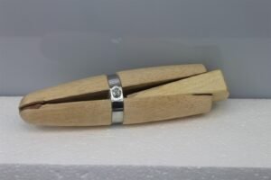 Wooden Ring Clamp 6″ Jewelers Ring Holder – Leather-Lined Square and Round Jaws with Wood Wedge