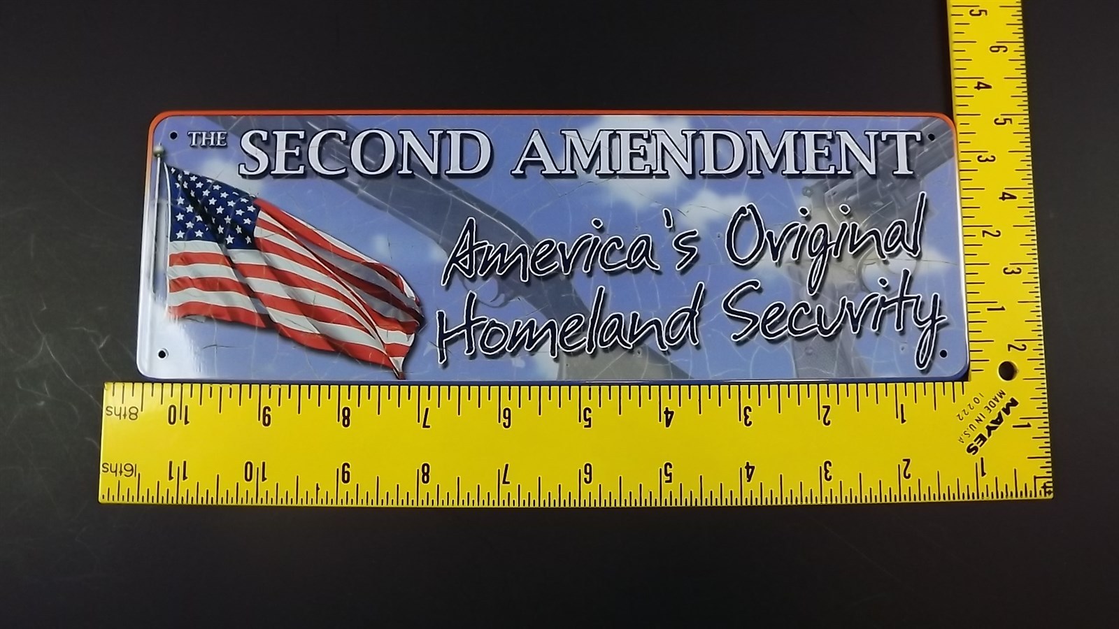 57 1125.jpg The 2nd Amendment America’s Original Homeland Security Metal Sign 11″ x 3.5″ – Pro-Gun Door and Wall Sign