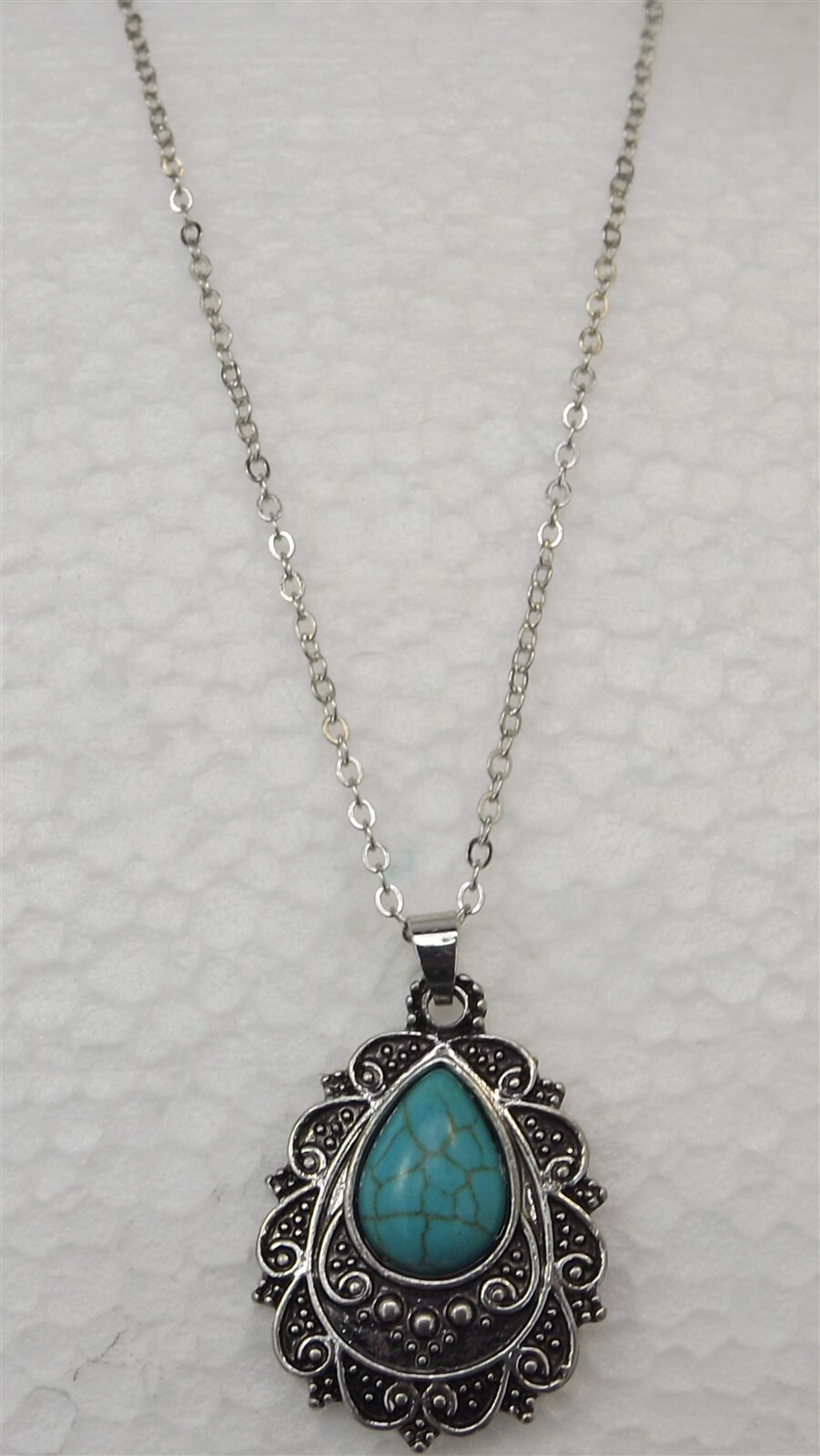 57 1169.jpg Tootie Ott Designs Boho Turquoise Design Pendant Necklace – Handmade Bohemian Pendant on 20″ Chain