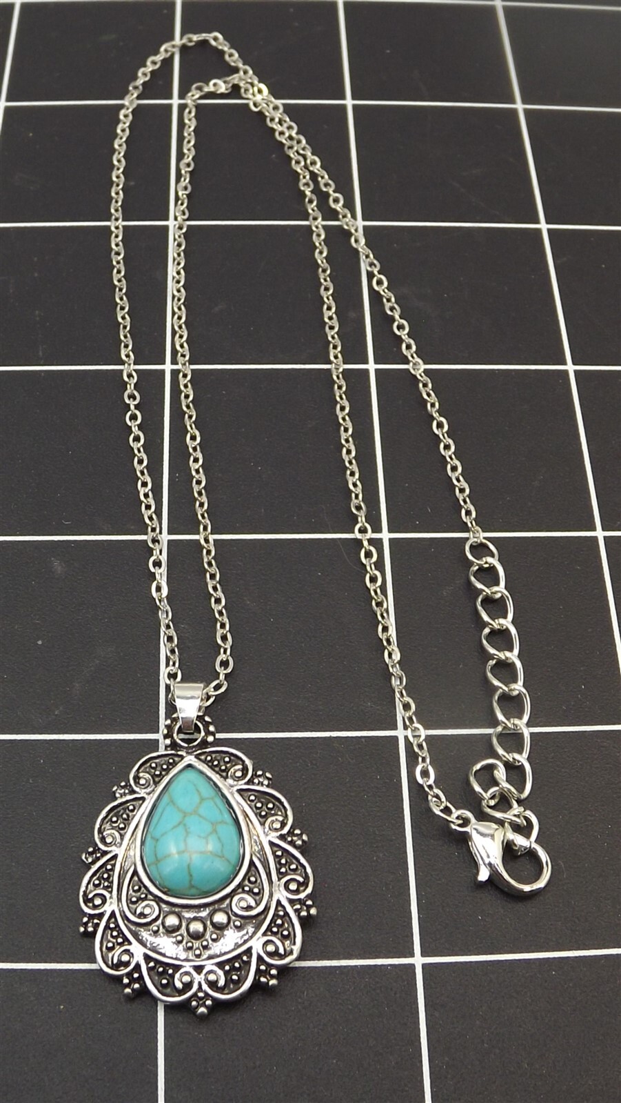 57 1174.jpg Tootie Ott Designs Boho Turquoise Design Pendant Necklace – Handmade Bohemian Pendant on 20″ Chain