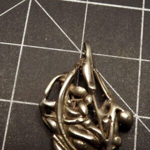 Vintage Sterling Silver Abstract Modernist Pendant – Freeform Sculptural Scroll Pendant, Acid Tested, 4.4g