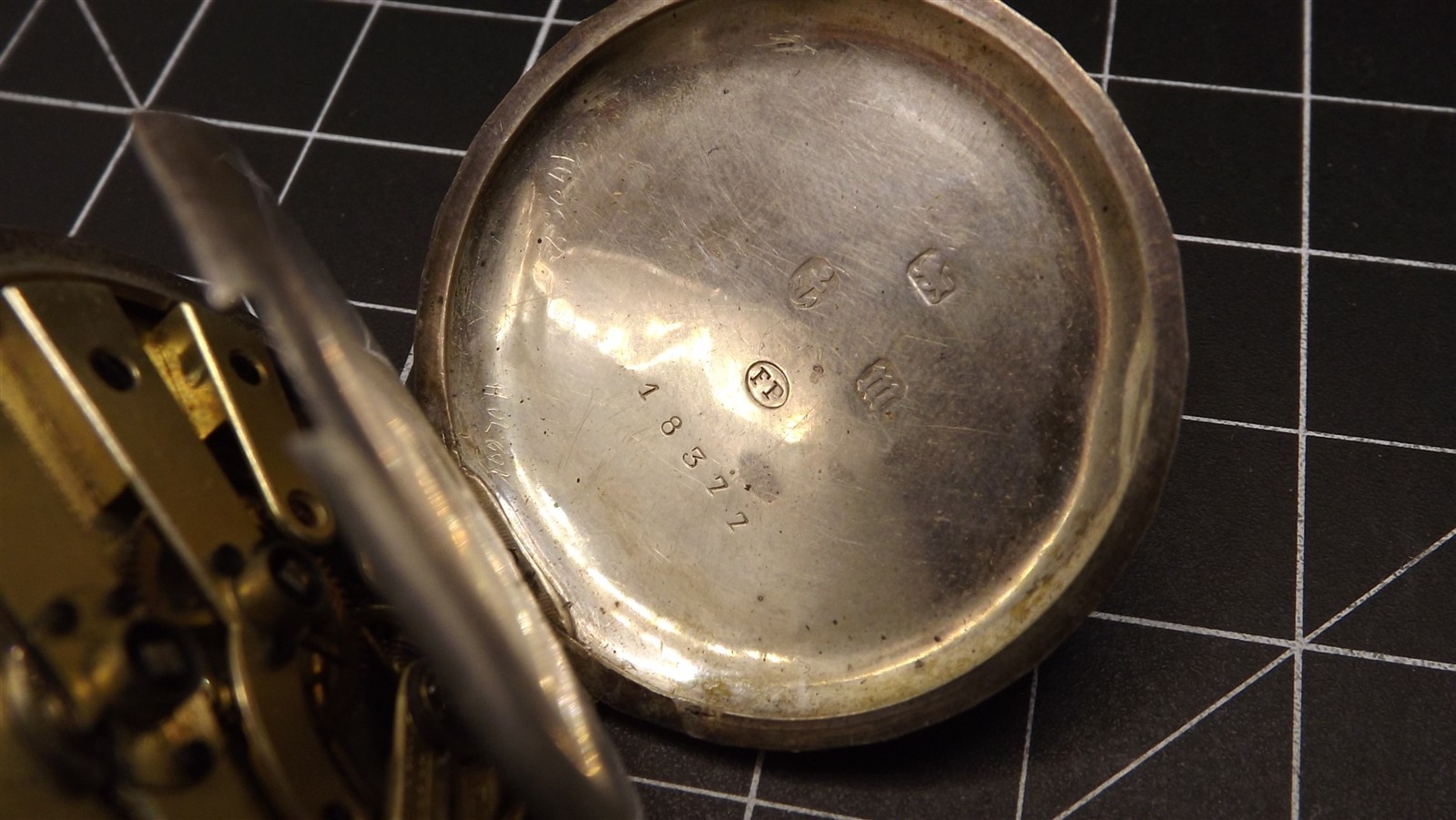 57 1540.jpg Antique The Farringdon Sterling Silver Key Wind Pocket Watch – London Hallmarked, Parts or Repair