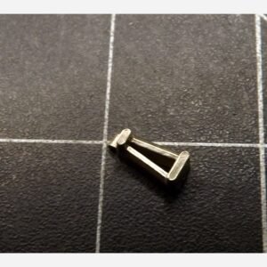 Stuller 14K White Gold Tapered Baguette Setting – 4 × 2 × 1 mm, 409T, Single NOS Jewelry Finding