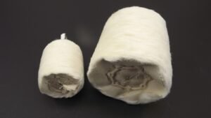 Cylinder Polishing Buff Set 2-Piece 2.5″ and 1.5″ – White Drill Polisher Buffs with 1/4″ Shank