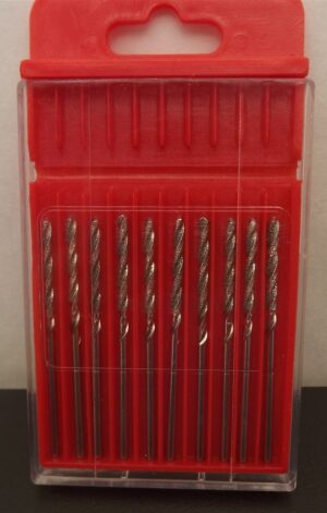 3/32″ Diamond Coated HSS Drill Bits 10-Piece Set Grit 120 – Glass, Tile, Marble and Stone Drilling