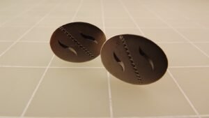 Vintage Sterling Silver Oval Diamond-Cut Design Cufflinks – Men’s Cuff Links, N-F Sterling Mark, 9.1 Grams