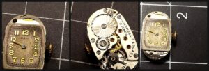 Vintage Elgin 541 15 Jewel USA Wristwatch Movement with Signed Dial – For Parts or Repair