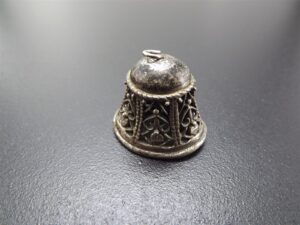 Vintage Sterling Silver Bell Pendant Charm – Solid 925 Decorative Bell Design Necklace Charm, 12.1 Grams