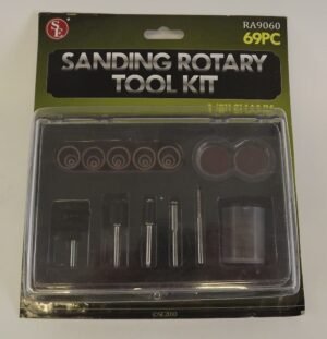 69-Piece Rotary Tool Sanding Kit 1/8″ Shank – Sanding Drums, Discs and Mandrels, Fits Dremel