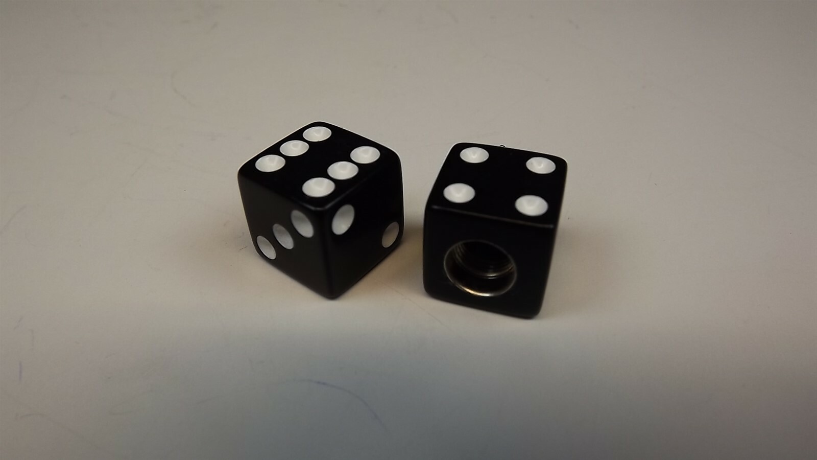 57 2005.jpg Black and White Dice Valve Stem Caps 2-Piece Set – Rat Rod, Car, Truck and SUV Tire Valve Caps