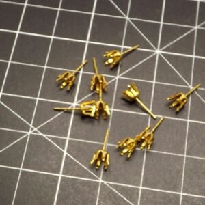 14/20 Gold Filled 6-Prong Stud Earring Setting Blanks Lot – NOS Jewelry Findings, 2 Grams