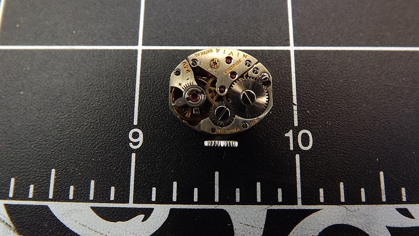 57 216.jpg Vintage Nivia 17 Jewel Swiss Watch Movement with Dial – Mechanical Wristwatch Parts or Repair