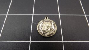 Vintage Pope John Paul Catholic Religious Medal Charm – Silver Tone Papal Medallion Pendant Keepsake