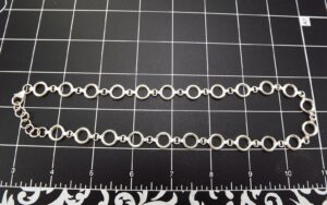 Sterling Silver 925 Round Circle Link Chain Necklace – Open Ring Link Neck Chain 18″ Long, 33.5 Grams