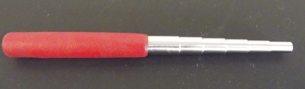 57 2375.jpg Mini Step Ring Mandrel 6 to 11mm – Stainless Steel Jewelers Repair Tool with Red Handle, Goldsmith, New
