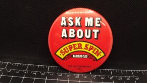 Harolds Club Reno Nevada Ask Me About Super Spin Collectible – Vintage Casino Employee Memorabilia