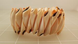Pretty Pink Beaded Shell Stretch Bracelet – Handcrafted Stretchy Shell Bead Bracelet, 3″