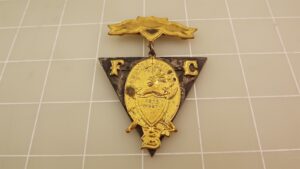 Vintage Knights of Pythias FC Lapel Pin – Two Tone Fraternal Order Hat Pin, Lodge Member Emblem