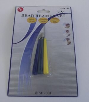 Diamond Bead Reamer Set 3-Piece – Cone, Tapered and Fine Point Bead Hole Reamers for Beading and Crafts