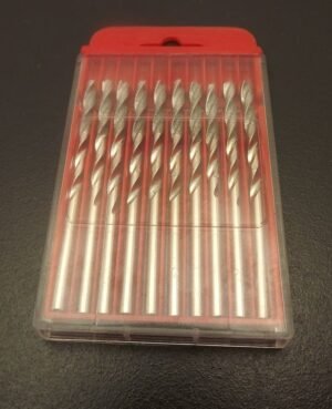 Diamond Coated Drill Bits 1/8″ Shank 10-Piece Set 120 Grit – 2-1/2″ Rotary Drill Bits with Storage Case