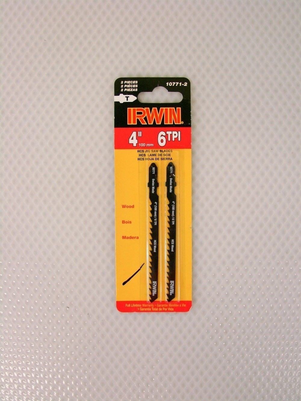 57 2816.jpg Irwin 10771-2 Reciprocating Saw Blades 4″ 6 TPI – 5 Packs of 2, 10 Blades Total, Recip Saw, New