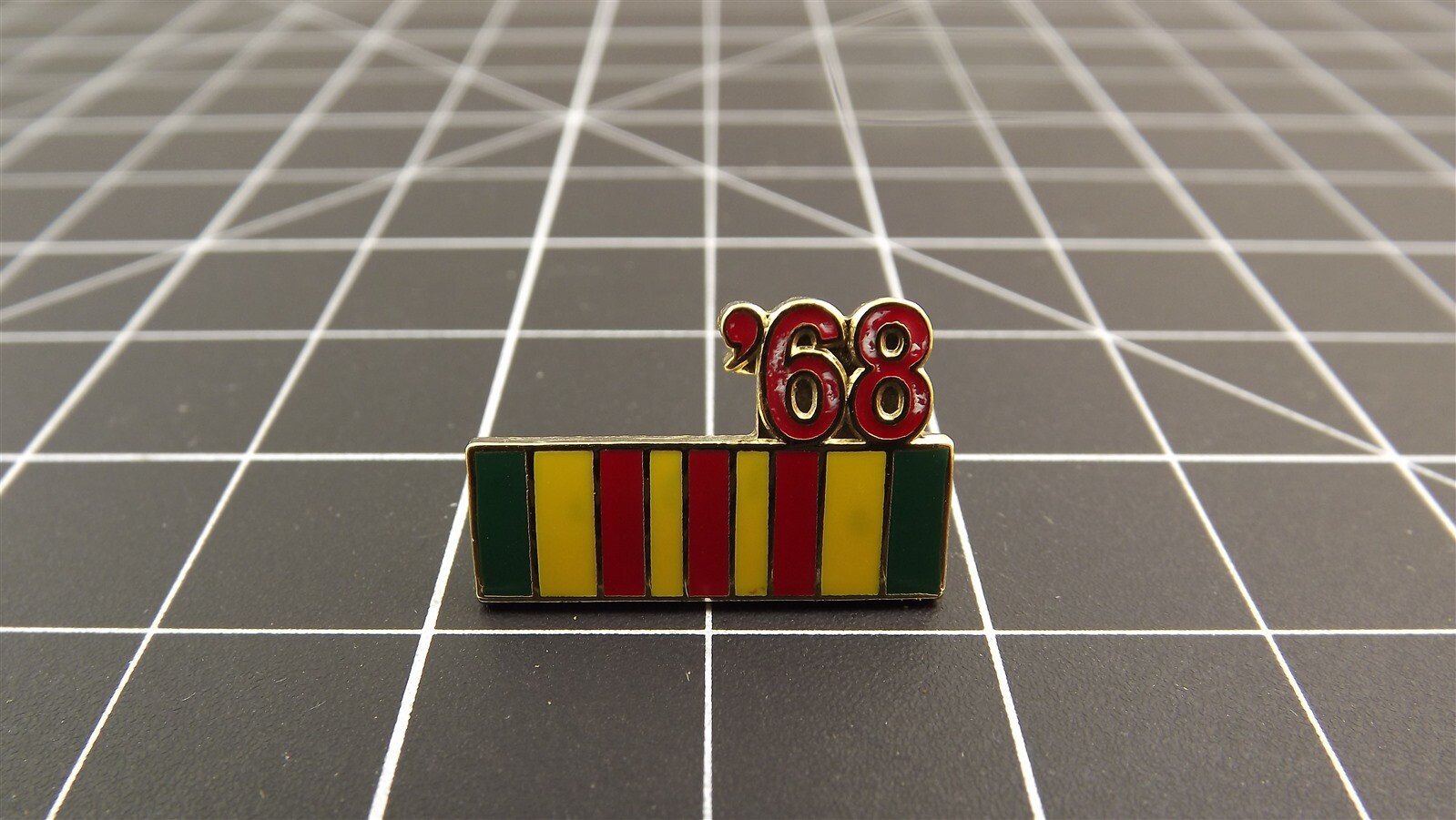 57 2838.jpg Vietnam Veteran 1968 Lapel Pin – US Military Vietnam War Vet Hat Pin, Collectible Veteran Gift
