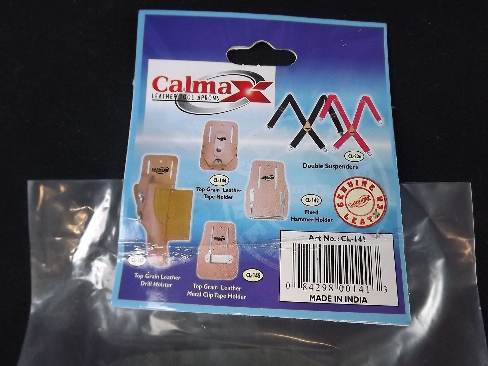 57 2977.jpg Calmax Swivel Belt Mount Hammer Holder – Brown & Black Leather Tool Belt Hammer Loop for Construction