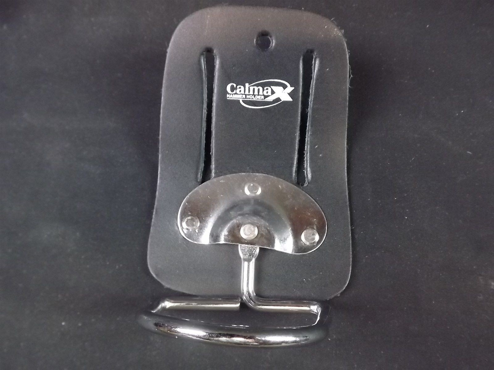 57 2978.jpg Calmax Swivel Belt Mount Hammer Holder – Brown & Black Leather Tool Belt Hammer Loop for Construction