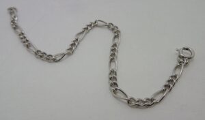 Sterling Silver Link Bracelet – Genuine Solid Silver Medium Chain Bracelet, 7.5″ x 3.5mm, 4.4 Grams