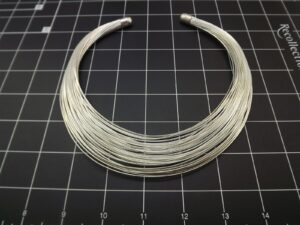 Heavy Sterling Silver 925 Choker Necklace – Solid Silver High Fashion Collar, 158 Grams, Over 5 Ounces