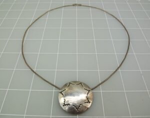 Vintage Italian Sterling Silver 925 Western Star Pendant on 19″ Chain – 1-1/4″ Star Necklace, 12.1 Grams