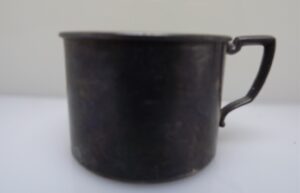 Vintage Silver Plate Child’s Nursery Cup with Handle – Small Baby Cup Stamped Nursery Silver Plate 58204