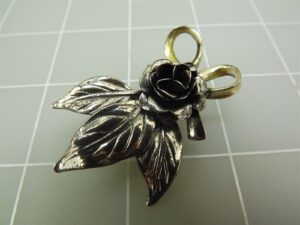 Vintage Sterling Silver Flower & Leaf Design Brooch Pin – Floral Botanical Pin, 1 3/4″, 11.6 g
