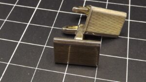 Men’s Vintage Cuff Links Pair – Mid-Century Modernist Style, Toggle Back, Wedding & Formal Wear Gift