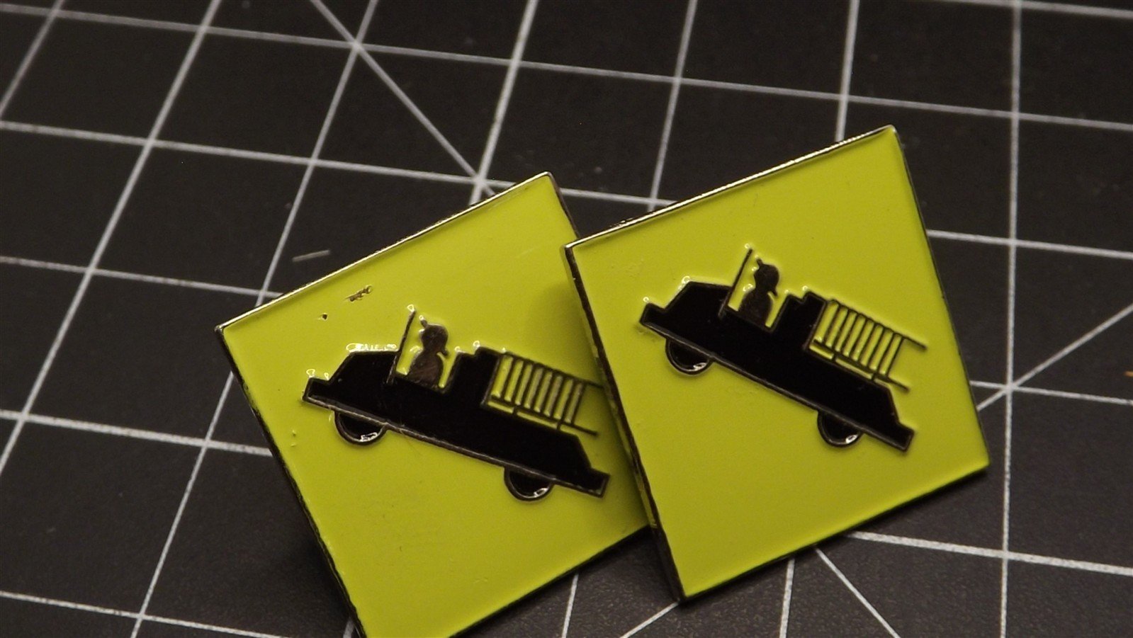 57 392.jpg Fire Truck Sign Enamel Lapel Pin 2-Pack – Firefighter Fire Engine Hat Pins, Bulk Pair