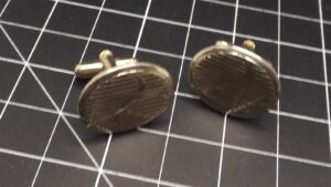 Mid-Century Men’s Vintage Cufflinks Pair – Post-War Modernist Retro Design with Toggle Back Closures