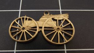 Vintage Copper Cannon Parry Cross Military Award Charm – 1 1/2″ Medal Style Pendant, Historical Collectible