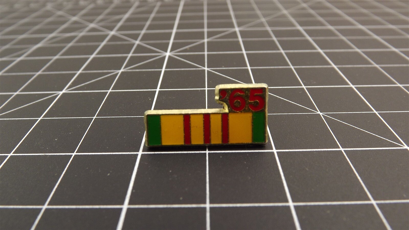 57 741.jpg Vietnam Veteran 1965 Lapel Pin – US Military Vietnam War Service Year Hat Pin, Veteran Tie Tack Collectible