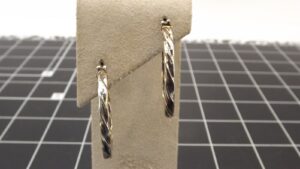 Sterling Silver 925 Twisted Rope Design Dangle Hoop Earrings – Rope Twist Hoops, 6.6 Grams