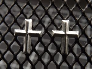 Solid Sterling Silver .925 Children’s Cross Earrings – Small Christian Cross Kids Earrings