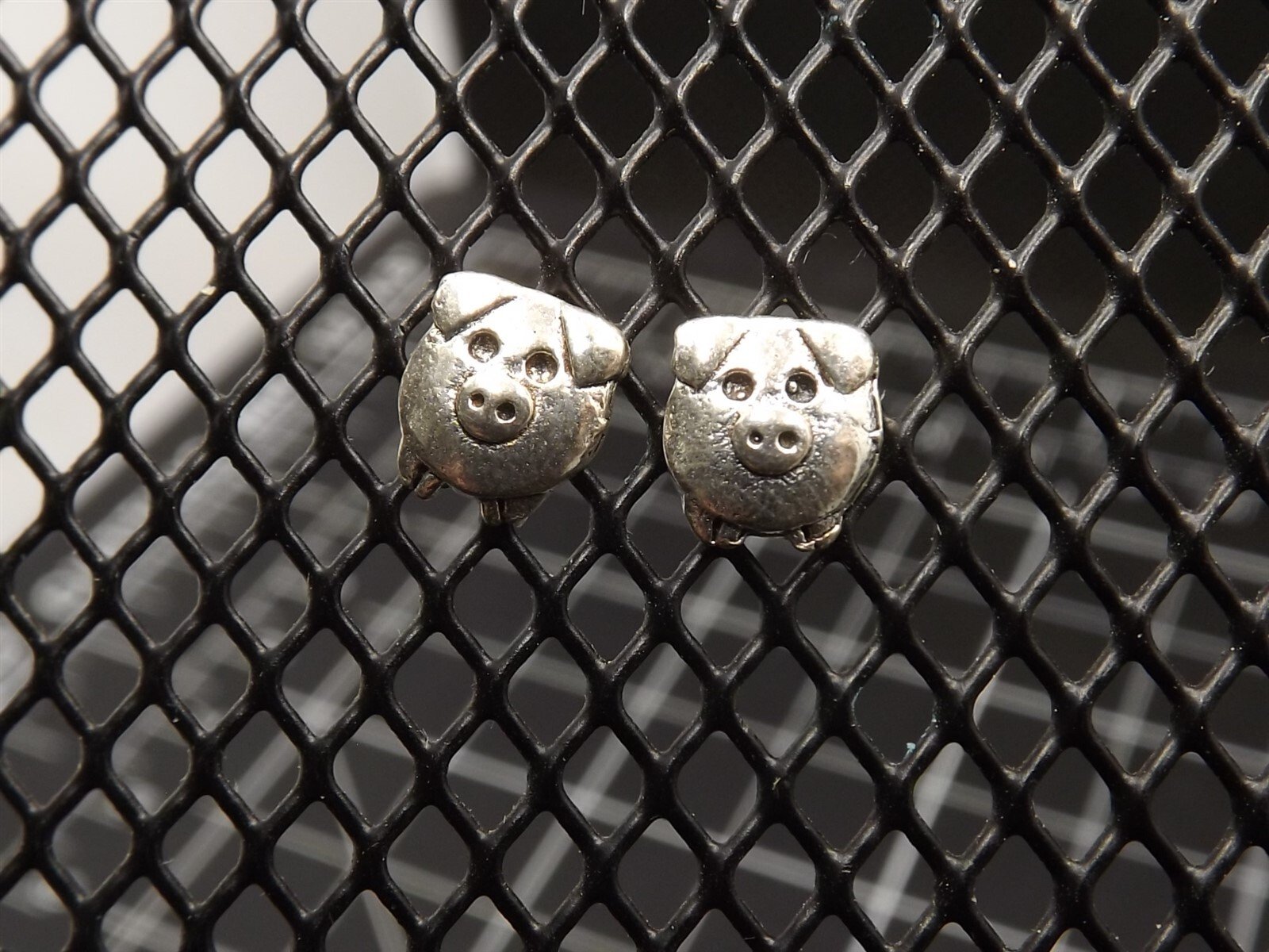 57 946.jpg Solid Sterling Silver .925 Children’s Pig Earrings – Cute Piggy Animal Kids Earrings Pair