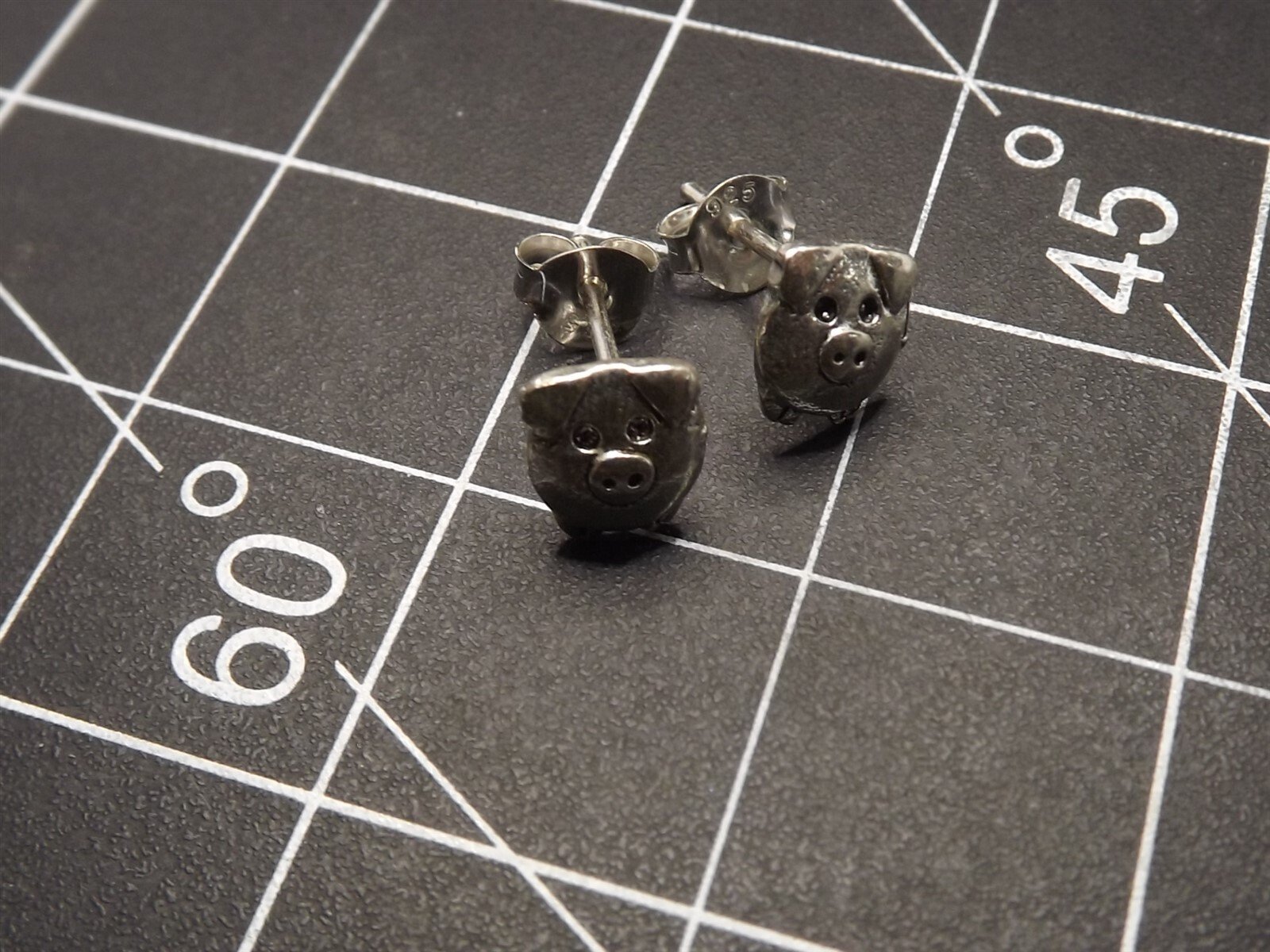 57 951.jpg Solid Sterling Silver .925 Children’s Pig Earrings – Cute Piggy Animal Kids Earrings Pair