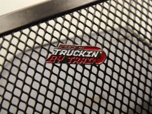 "Keep On Truckin' By Train" Railroad Lapel Pin