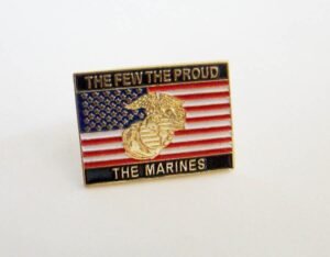 "The Few, The Proud, The Marines" Lapel Pin – Pre-Owned USMC Recruiting Slogan Hat Pin