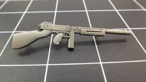 Tommy Gun Submachine Gun Lapel Pin – 2-1/2" Pewter