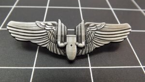 USAF Aerial Gunner Wings Lapel Pin – 2-1/2" wide Pewter