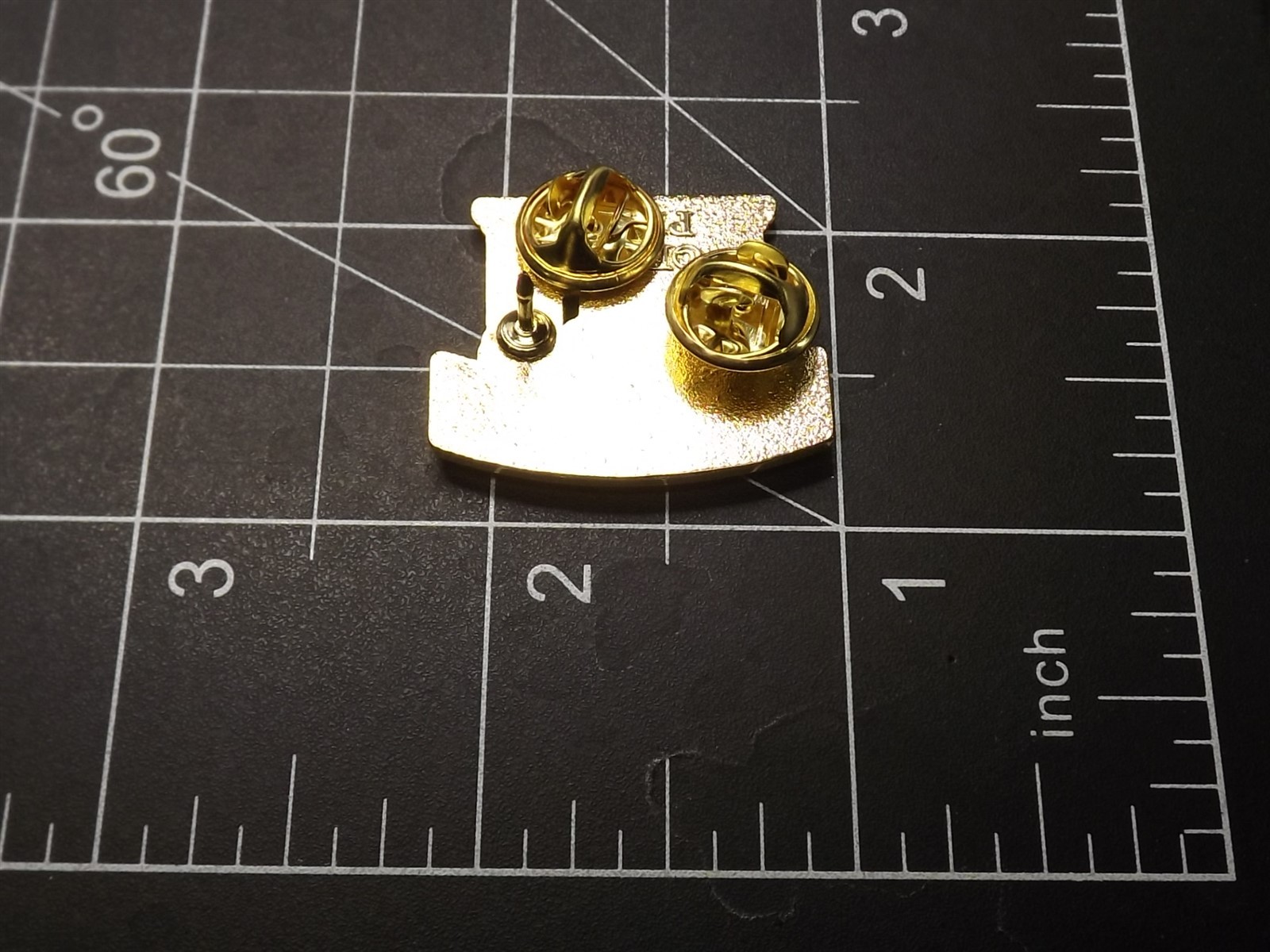 s l1600 1490.jpg U.S. Army "Sapper" Tab & Engineer Castle Lapel Pin – 1-1/4" Red Enamel Combat Engineer Hat Pin – view 3